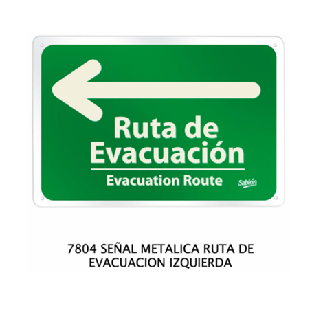 7804 SENAL RUTA EVACUACION IZQUIERDA